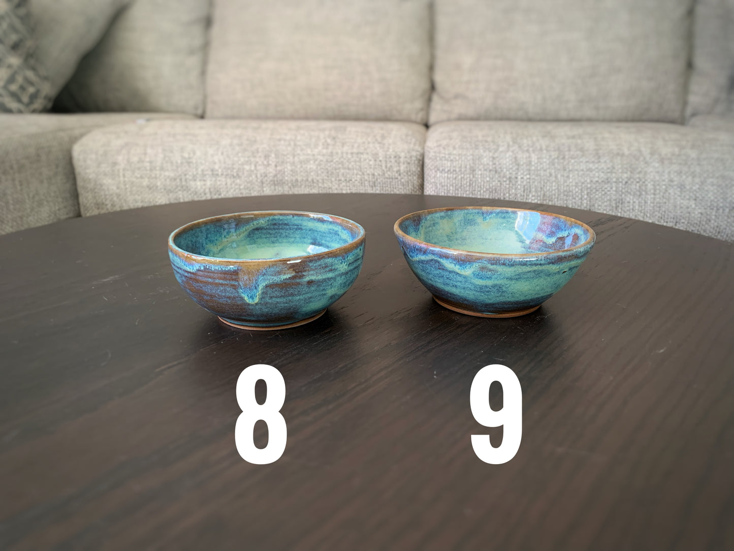 Turquoise Blue Dessert Bowls