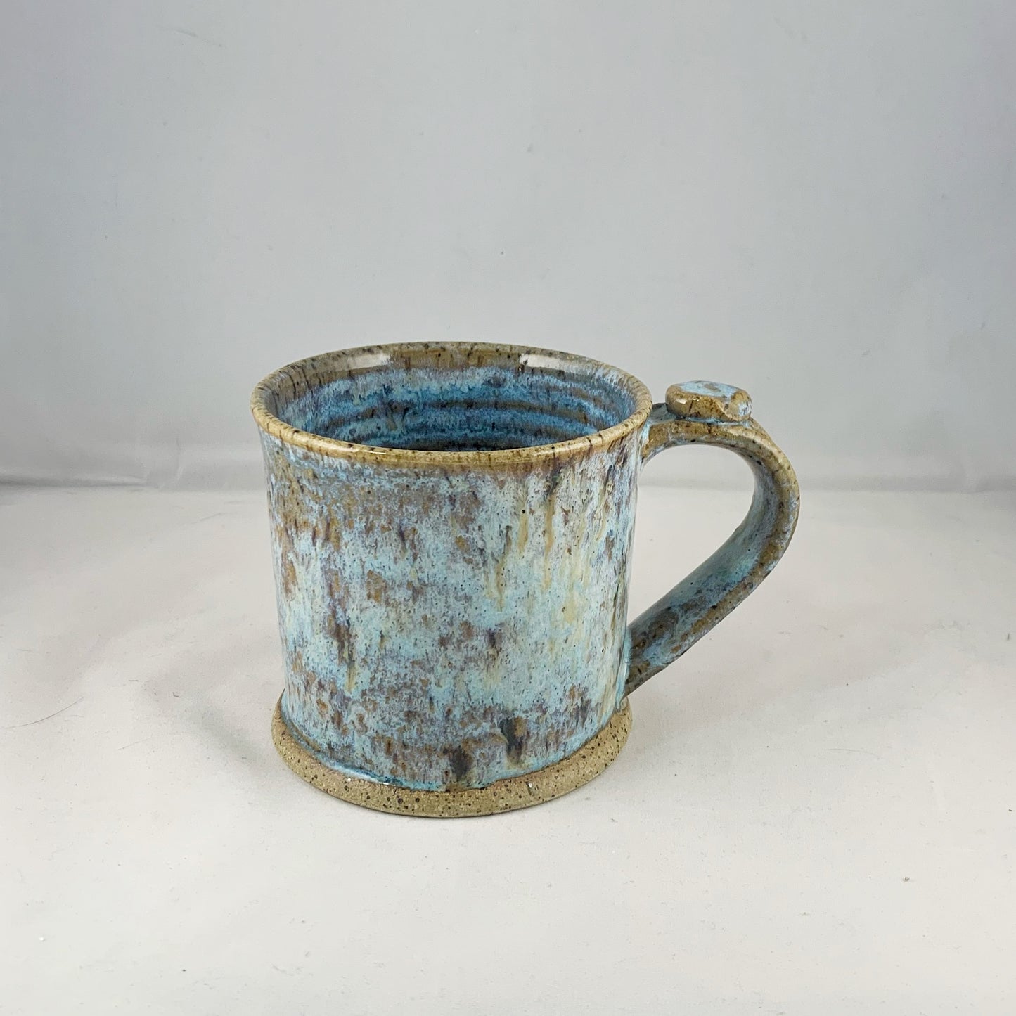 Short & Wide Rustic Blue Mug - 12 oz