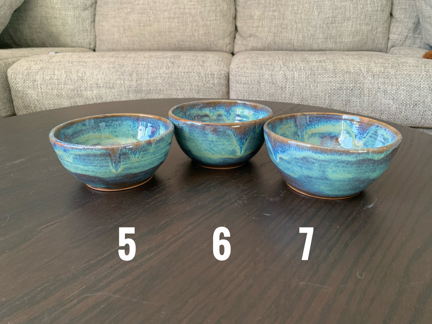 Turquoise Blue Dessert Bowls