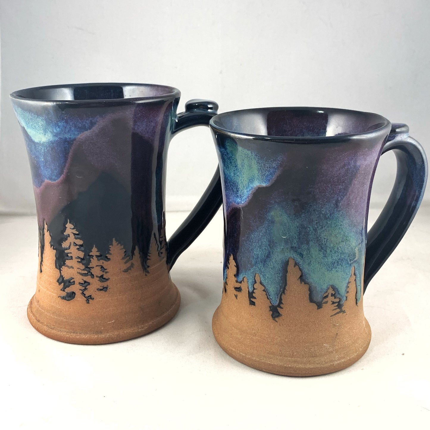 Stein Style Northern Lights Mugs (Brown Clay)