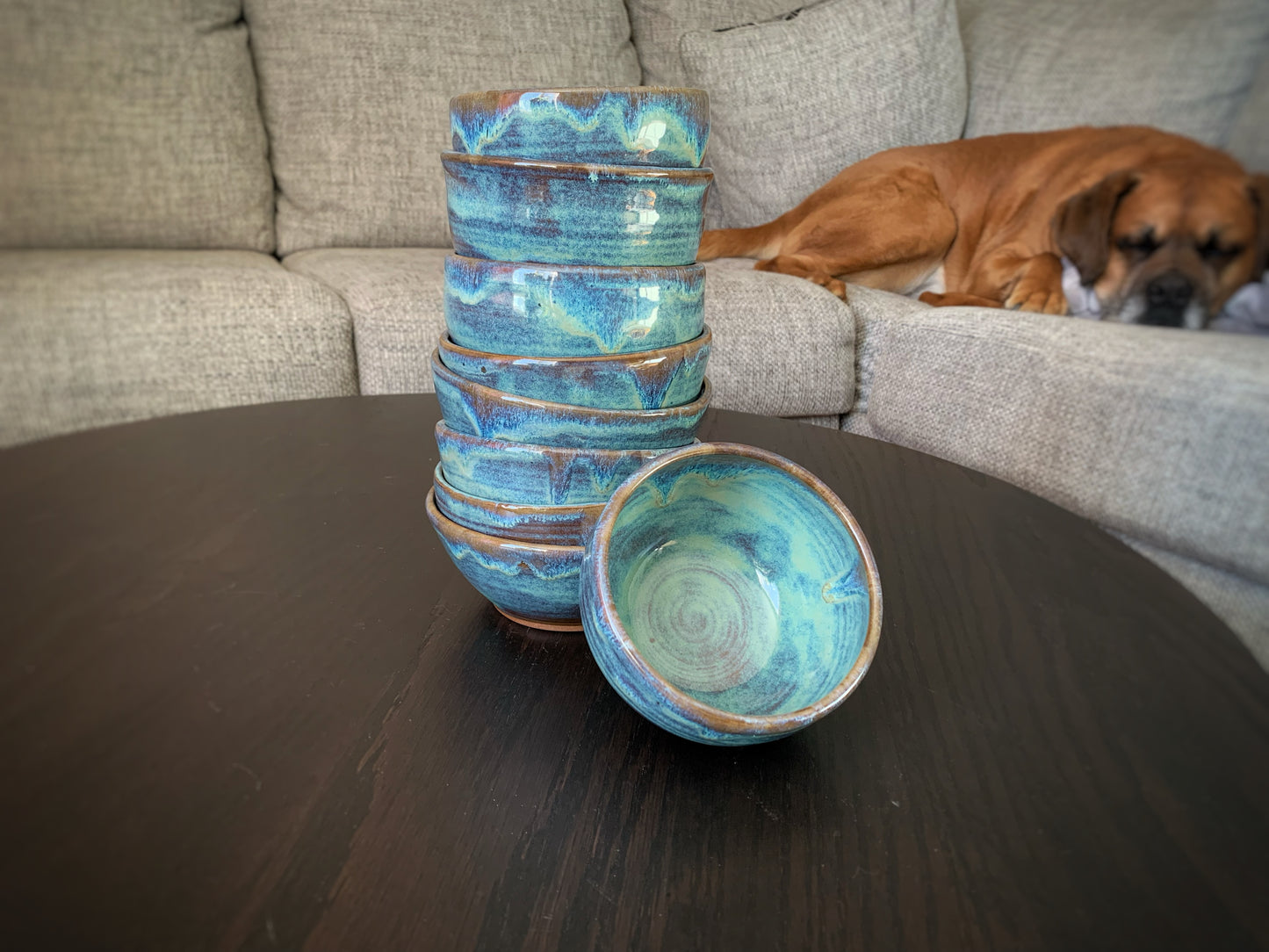 Turquoise Blue Dessert Bowls